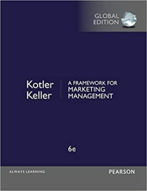 A Framework for Marketing Management (6th Edition) Format: PDF eTextbooks ISBN-13: 978-0133871319 ISBN-10: 9780133871319 Delivery: Instant Download Authors: Philip Kotler Publisher: Pearson