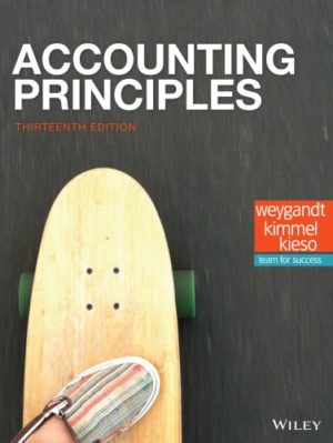 Accounting Principles (13th Edition) Format: PDF eTextbooks ISBN-13: 978-1119411482 ISBN-10: 1119411483 Delivery: Instant Download Authors: Jerry J. Weygandt, Paul D. Kimmel, Donald E. Kieso Publisher: Wiley