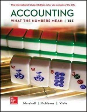 Accounting - What the Numbers Mean (12th Edition) Format: PDF eTextbooks ISBN-13: 978-1260565492 ISBN-10: 1260565491 Delivery: Instant Download Authors: David Marshall Publisher: McGraw-Hill Education