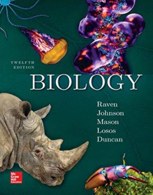 Biology (12th Edition) by Peter Raven Format: PDF eTextbooks ISBN-13: 978-1260169614 ISBN-10: 1260169618 Delivery: Instant Download Authors: Peter Raven Publisher: McGraw-Hill Higher Education