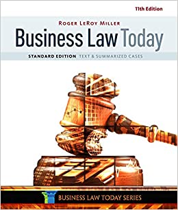 Business Law Today, Standard - Text & Summarized Cases (11th Edition) Format: PDF eTextbooks ISBN-13: 978-1305644526 ISBN-10: 1305644522 Delivery: Instant Download Authors: Roger LeRoy Miller Publisher: South Western Educational