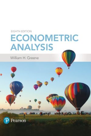 Econometric Analysis (8th Edition) by William H. Greene Format: PDF eTextbooks ISBN-13: 978-9353061074 ISBN-10: 9353061075 Delivery: Instant Download Authors: William H. Greene Publisher: PEARSON