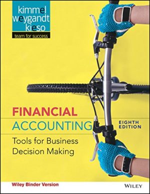 Financial Accounting - Tools for Business Decision Making (8th Edition) Format: PDF eTextbooks ISBN-13: 978-1118953907 ISBN-10: 1118953908 Delivery: Instant Download Authors: Paul D. Kimmel, Jerry J. Weygandt, Donald E. Kieso Publisher: Wiley