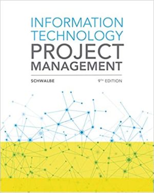 Information Technology Project Management (9th Edition) Format: PDF eTextbooks ISBN-13: 978-1337101356 ISBN-10: 978-1337101356 Delivery: Instant Download Authors: Kathy Schwalbe Publisher: Cengage