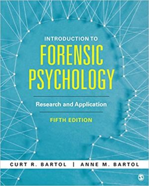 Introduction to Forensic Psychology - Research and Application (5th Edition) Format: PDF eTextbooks ISBN-13: 978-1506387246 ISBN-10: 1506387241 Delivery: Instant Download Authors: Curtis R. Bartol Publisher: SAGE