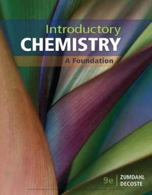 Introductory Chemistry - A Foundation (9th Edition) by Steven S. Zumdahl Format: PDF eTextbooks ISBN-13: 978-1337399425 ISBN-10: 1337399426 Delivery: Instant Download Authors: Steven S. Zumdahl Publisher: Cengage