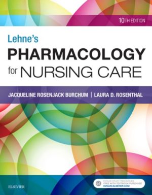 Lehne's Pharmacology for Nursing Care (10th Edition) Format: PDF eTextbooks ISBN-13: 978-0323512275 ISBN-10: 0323512275 Delivery: Instant Download Authors: Jacqueline Rosenjack Burchum, Laura D. Rosenthal Publisher: Elsevier