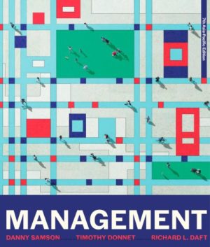Management by Danny Samson Format: PDF eTextbooks ISBN-13: 9780170444040 ISBN-10: 9780170444040 Delivery: Instant Download Authors: Danny Samson Publisher: Cengage