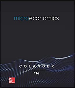Microeconomics (11th Edition) by David Colander Format: PDF eTextbooks ISBN-13: 978-1260507003 ISBN-10: 1260507009 Delivery: Instant Download Authors: David Colander Publisher: McGraw-Hill