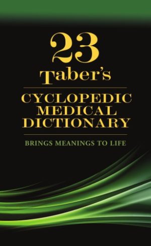 Taber's Cyclopedic Medical Dictionary (23rd Edition) Format: PDF eTextbooks ISBN-13: 978-0803659049 ISBN-10: 0803659040 Delivery: Instant Download Authors: Donald Venes Publisher: F.A. Davis Co.