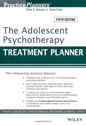 The Adolescent Psychotherapy Treatment Planner - Includes DSM-5 Updates (5th Edition) Format: PDF eTextbooks ISBN-13: 978-1118067840 ISBN-10: 1118067843 Delivery: Instant Download Authors: Arthur E. Jongsma Jr., L. Mark Peterson, William P. McInnis, Timothy J. Bruce Publisher: Wiley
