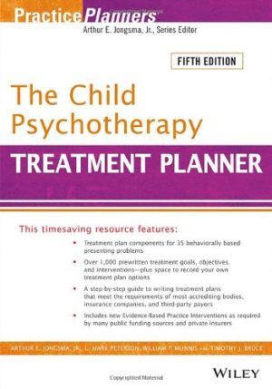 The Child Psychotherapy Treatment Planner - Includes DSM-5 Updates (5th Edition) Format: PDF eTextbooks ISBN-13: 9781118067857 ISBN-10: 1118067851 Delivery: Instant Download Authors: Arthur E. Jongsma Jr., L. Mark Peterson, William P. McInnis, Timothy J. Bruce Publisher: Wiley