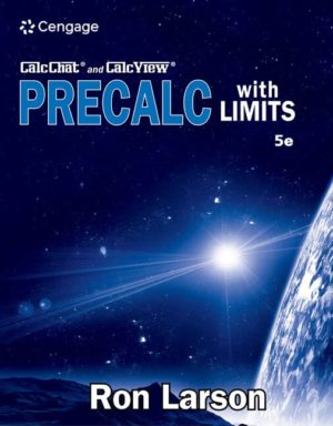 Precalculus with Limits (5th Edition) Format: PDF eTextbooks ISBN-13: 978-0357457856 ISBN-10: 0357457854 Delivery: Instant Download Authors: Ron Larson Publisher: Cengage